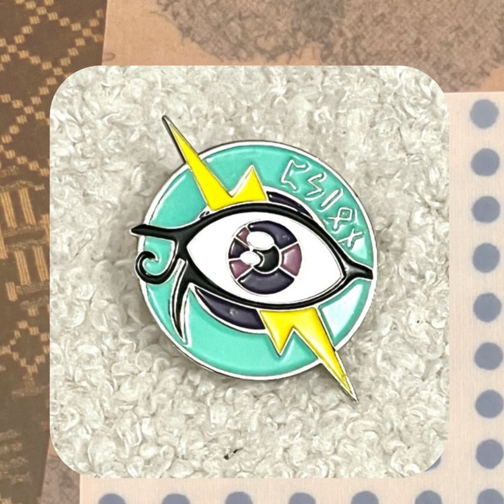 Gamer Elixir Turquoise Enamel Pin With Eyeball 25$